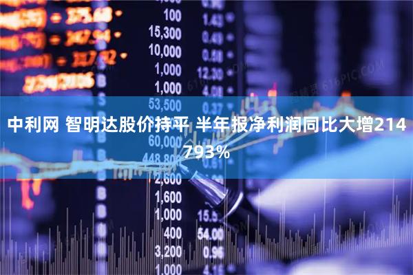 中利网 智明达股价持平 半年报净利润同比大增214793%